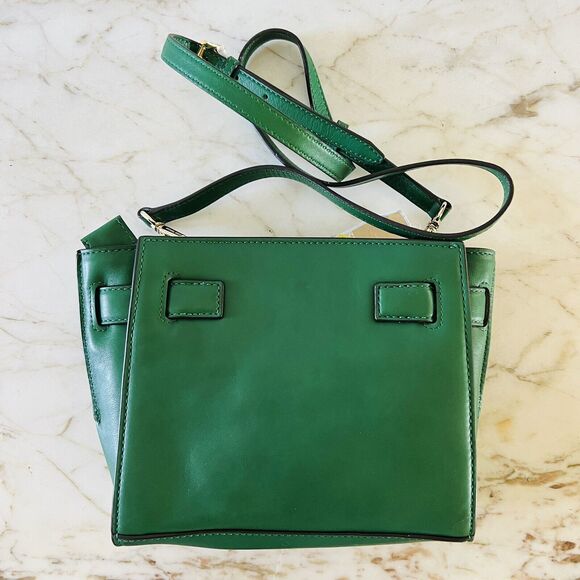 MICHAEL KORS Hamilton Traveler Gooseberry Leather Small Messenger Crossbody Bag - Picture 6 of 11